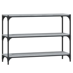 vidaXL Boekenkast 100x33x70,5 cm hout en staal grijs sonoma eikenkleur