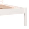 vidaXL Bedframe massief grenenhout wit 75x190 cm