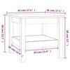 vidaXL Salontafel 45x45x40 cm massief grenenhout honingbruin