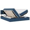 vidaXL Opslag bed met matras met opslag Blauw 200 x 200 cm Nep Leer