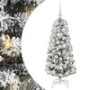 vidaXL Kunstmatige Inklapbare Kerstboom Groen en Wit 120 cm