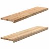 vidaXL Traptreden 2 st 110x30x2 cm onbehandeld massief eikenhout