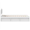 vidaXL Bedframe met hoofdeinde Wit 100 x 200 cm Massief grenenhout