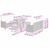 vidaXL Tuinbankenset met kussen 9 pcs Zwart poly rattan