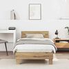 vidaXL Bedframe Artisan Eiken 193 x 95 x 88 cm Bewerkt hout