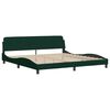vidaXL Bedframe "Dover" 200x200 cm fluweel donkergroen