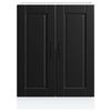 vidaXL Onderkast "Porto" bewerkt hout zwart