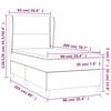 vidaXL Boxspring met matras stof donkergrijs 90x200 cm