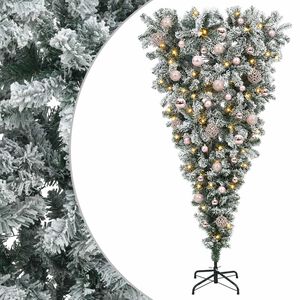 vidaXL Ondersteboven Kunstmatige Gehingde Kerstboom 150 cm 150 LED's