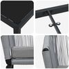 vidaXL Tuin eettafelset 7 pcs Antraciet Gepoedercoat staal
