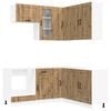 vidaXL Keukenblok KALMAR 8 pcs Artisanaal eiken Bewerkt hout