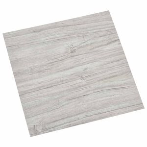 vidaXL Zelfklevende Vloerplanken Lichtgrijs en wit. 30,5 x 30,5 cm
