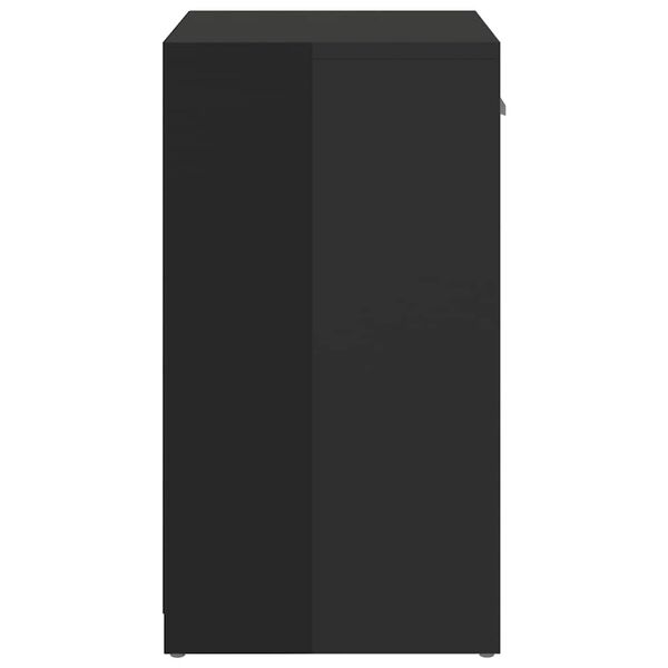 vidaXL Schoenenbank 94,5x31x57 cm bewerkt hout hoogglans zwart