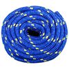 vidaXL Boottouw 20 mm 50 m polypropeen blauw