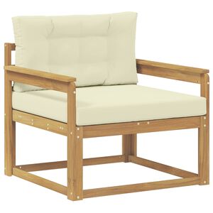 vidaXL Buiten Midden Sofa Polyester Wit
