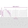 vidaXL Afrasteringspaal Grijs 10 x 0,5 m (36 mm gaas) Staal en PVC