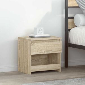 vidaXL Nachtkastje 40x30x39 cm bewerkt hout sonoma eikenkleurig