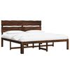 vidaXL Tweepersoonsbed met hoofdeinde ROSTOCK Donkerbruin 200 x 200 cm
