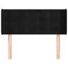 vidaXL Hoofdbord met randen 93x16x78/88 cm fluweel zwart