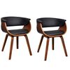vidaXL Eetkamerstoelen 2 st gebogen hout en kunstleer