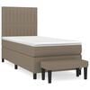 vidaXL Boxspring met matras stof taupe 90x190 cm