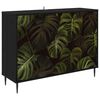 vidaXL Dressoir ELBURG Zwart eiken 102 x 33 x 76 cm Bewerkt hout
