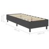 vidaXL Boxspring stof donkergrijs 100x200 cm
