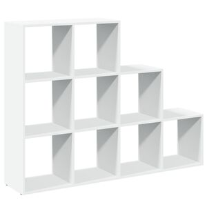 vidaXL Kamerscherm / boekenkast 3-laags 137,5x29x103,5 cm hout wit
