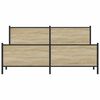 vidaXL Bedframe zonder matras metaal sonoma eikenkleur 200x200 cm