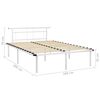 vidaXL Bedframe metaal wit 160x200 cm