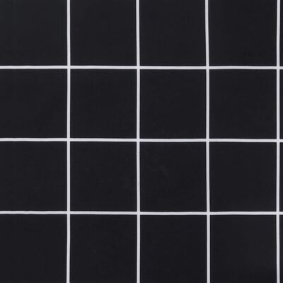 vidaXL Stoelkussens 6 st ruitpatroon 40x40x7 cm stof zwart