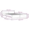 vidaXL Bedframe met lades wit 140x190 cm