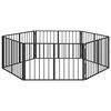 vidaXL Hondenhek 6 pcs Zwart 100 x 60 cm Gegalvaniseerd staal
