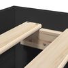 vidaXL Bedframe bewerkt hout zwart 90x190 cm