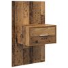 vidaXL Hoofdbord Met Kast met lade 3 pcs Oud Hout Bewerkt hout