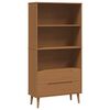 vidaXL Boekenkast MOLDE 85 x 35 x 170,5 cm Massief grenenhout Caramel