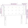 vidaXL Hoofdbord LED 103x16x78/88 cm fluweel roze