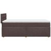 vidaXL Boxspring met matras stof donkerbruin 80x200 cm