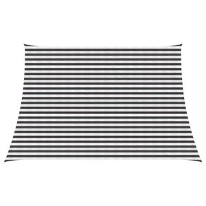 vidaXL Zonneschaduwzeil 4 / 5 x 3 m HDPE Rechthoekig Antraciet en Wit