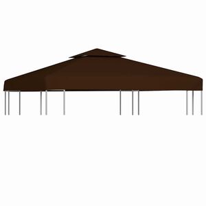 vidaXL Prieeldak 2-laags 310 g/m&sup2; 3x3 m bruin