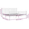 vidaXL Bedframe met hoofdbord massief hout zwart 200x200 cm