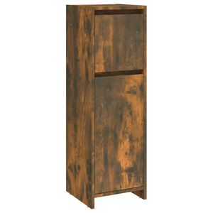 vidaXL Badkamerkast 30x30x95 cm bewerkt hout gerookt eikenkleurig