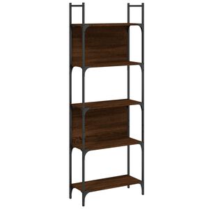 vidaXL Boekenkast 5-laags 60,5x24x166,5 cm bewerkt hout bruineiken