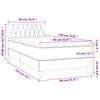 vidaXL Boxspring met matras en LED stof zwart 90x190 cm