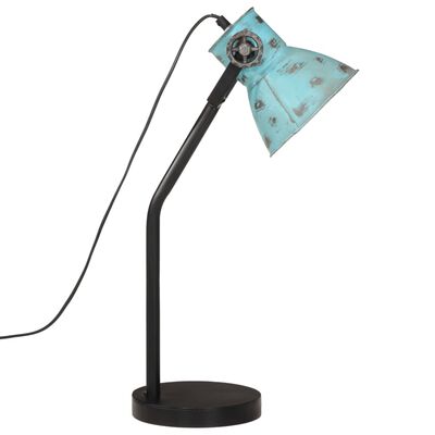 vidaXL Bureaulamp 25 W E27 17x17x60 cm verweerd blauw