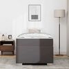 vidaXL Bedframe met matras Grijs 100 x 200 cm Stof