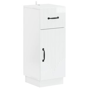 vidaXL Badkamer Opbergkast HOORN Hoogglans Wit 30 x 31 x 77 cm