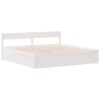 vidaXL Bedframe zonder matras massief grenenhout wit 160x200 cm
