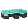 vidaXL Tuin Sofa Set 9 st Poly riet