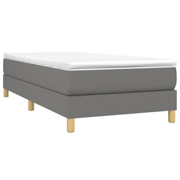 vidaXL Boxspring bed 80x200 cm stof donkergrijs